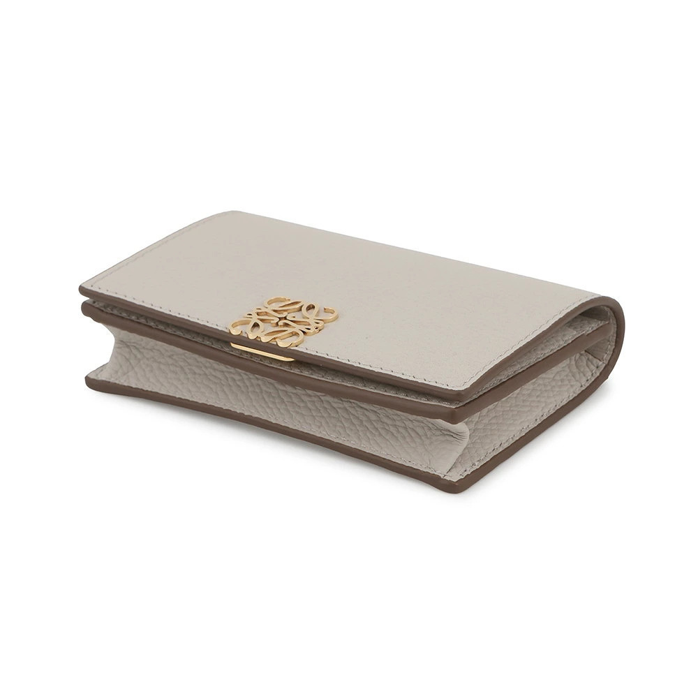 Loewe Grain Card Leather Pebble Business Case Anagram Wallet Calf Black
